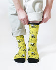 Save the Bees Bamboo Socks in Yellow