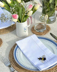 Embroidered Linen Napkins - Bees