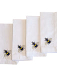 Embroidered Linen Napkins - Bees