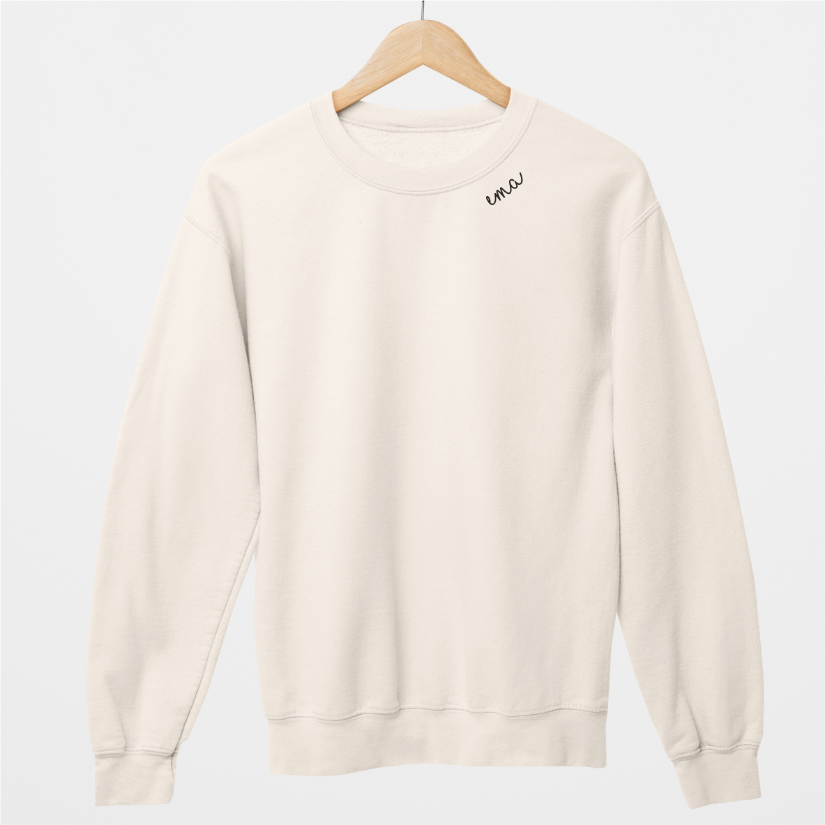 Unisex Organic Cotton Sweatshirt with Embroidered Collar