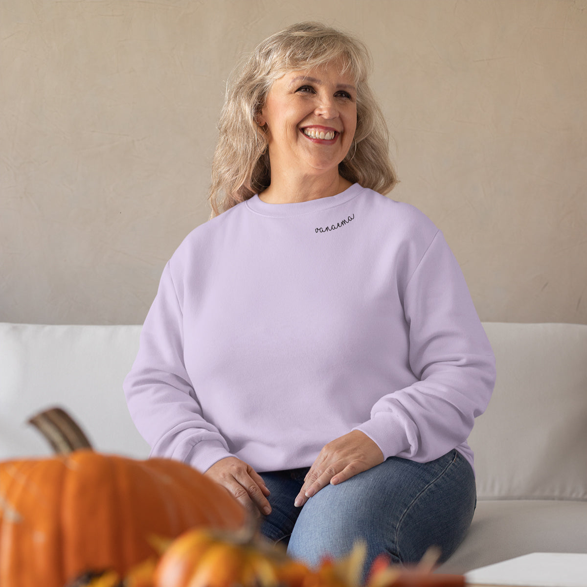 Unisex Organic Cotton Sweatshirt with Embroidered Collar