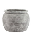 Athena Rimmed Ceramic Planter in White