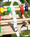 Deluxe Wooden Beaded Baby Swing: Safe & Interactive