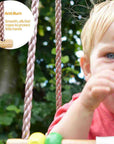 Deluxe Wooden Beaded Baby Swing: Safe & Interactive