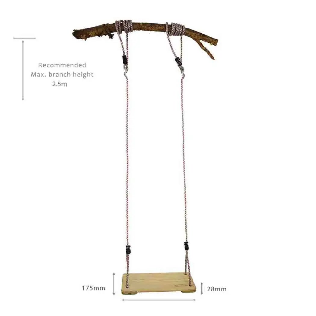 Pine Wood Swing Seat - Comfy, Secure &amp; Durable
