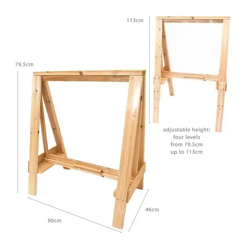 Wooden Messy Play Easel For Indoor &amp; Outdoor Play