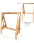 Wooden Messy Play Easel For Indoor & Outdoor Play