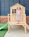 Evermeadow Wooden Tower Playhouse with Slide