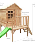Evermeadow Wooden Tower Playhouse with Slide