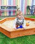 1.5m Diameter Hexagonal Wooden Sandpit