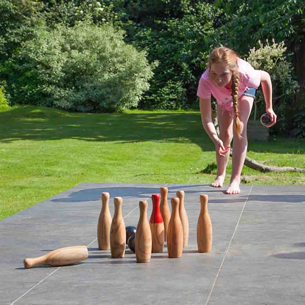 Wooden Skittles Game Set - Indoor &amp; Outdoor