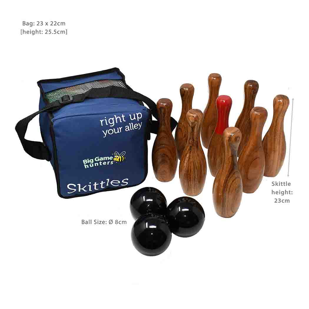 Wooden Skittles Game Set - Indoor &amp; Outdoor