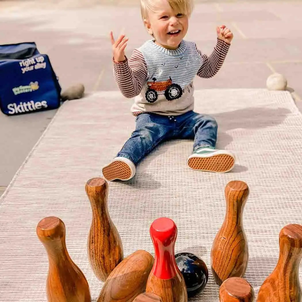 Wooden Skittles Game Set - Indoor &amp; Outdoor