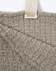 Big Linen Bath Towel in Textured Grey