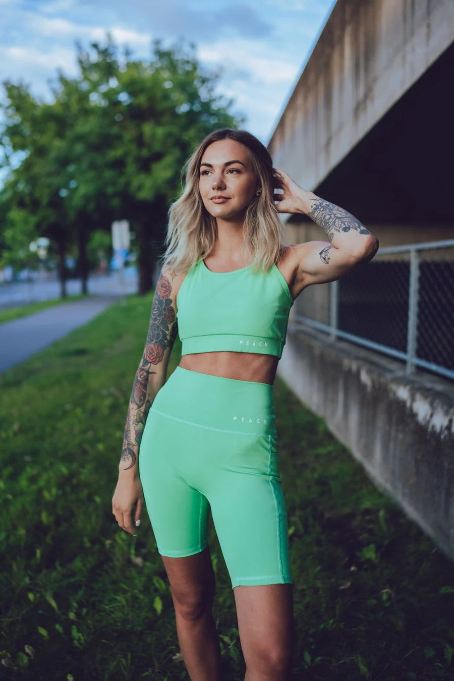 Essential Green Biker Shorts for Women