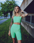 Essential Green Biker Shorts for Women