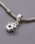 Bird House Silver Charm