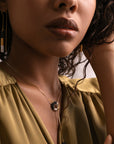 OM Choker Necklace – Handmade Ceramic & 24K Gold Details by SCULP at www.brixbailey.com