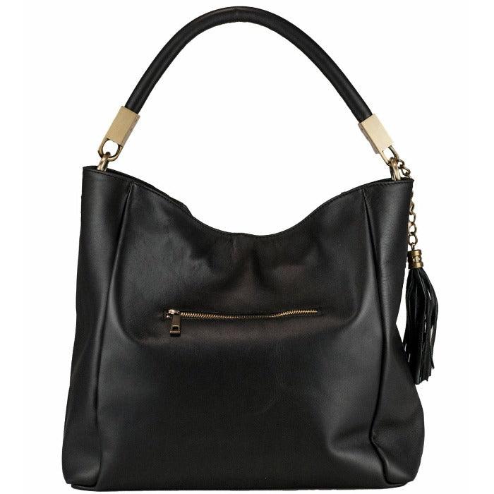 Luxurious Black Calf Hair Leather Grab Bag – Versatile &amp; Chic by Sostter at brixbailey.com