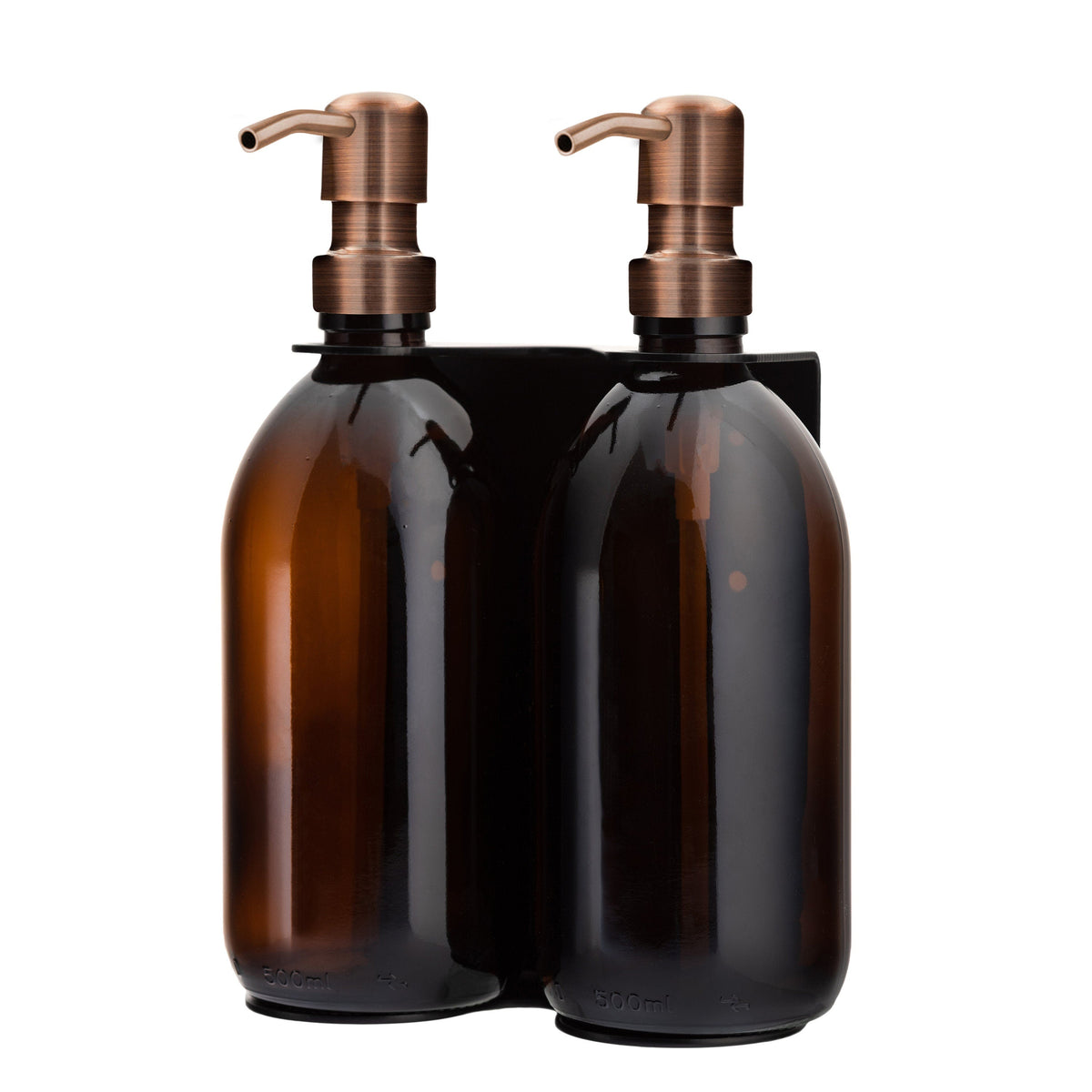 Black Double Wall Mounted Soap Dispensers