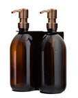 Black Double Wall Mounted Soap Dispensers