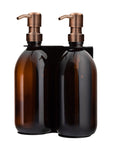 Black Double Wall Mounted Soap Dispensers-5