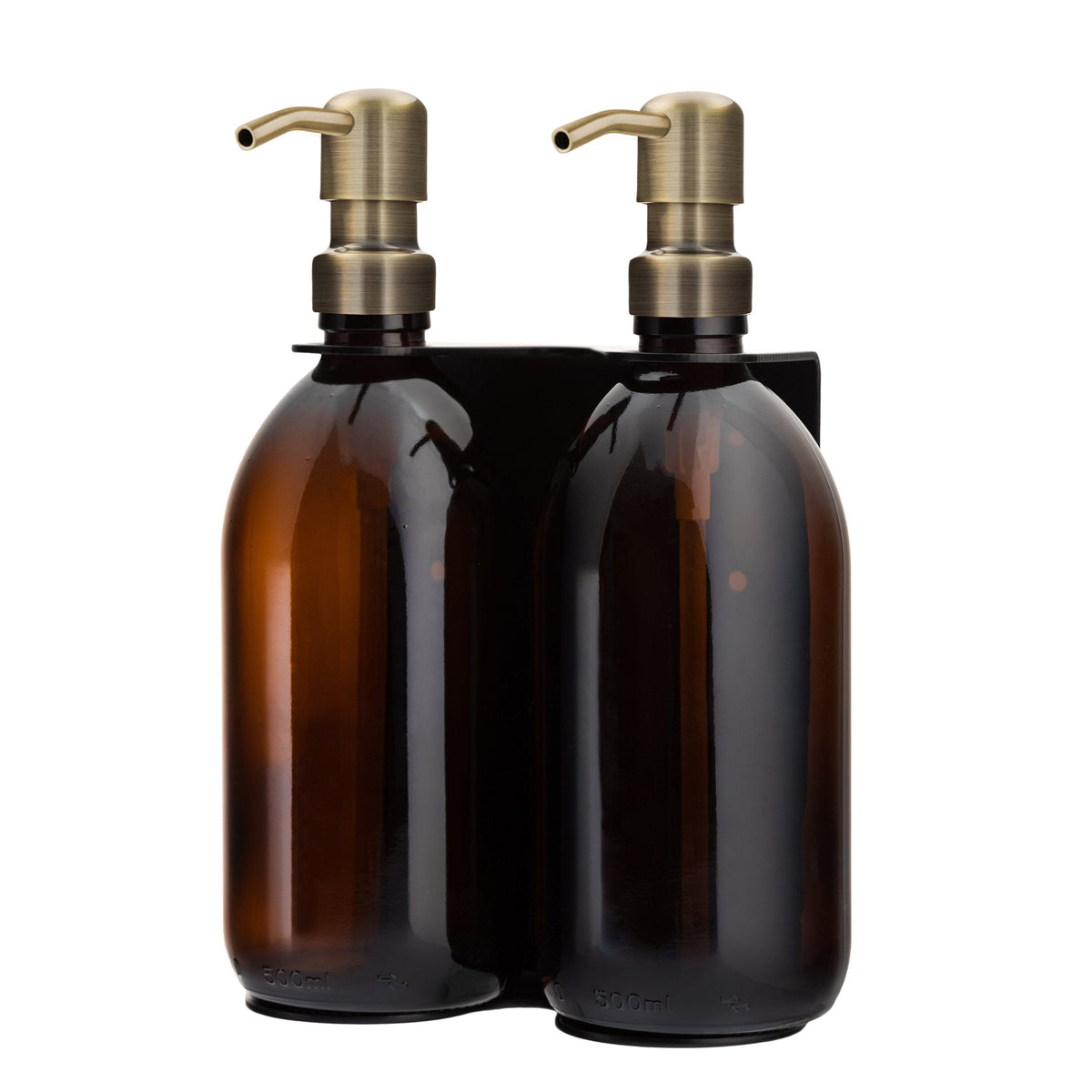Black Double Wall Mounted Soap Dispensers