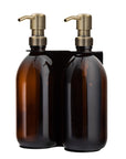 Black Double Wall Mounted Soap Dispensers