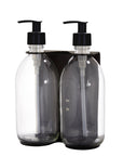 Black Double Wall Mounted Soap Dispensers