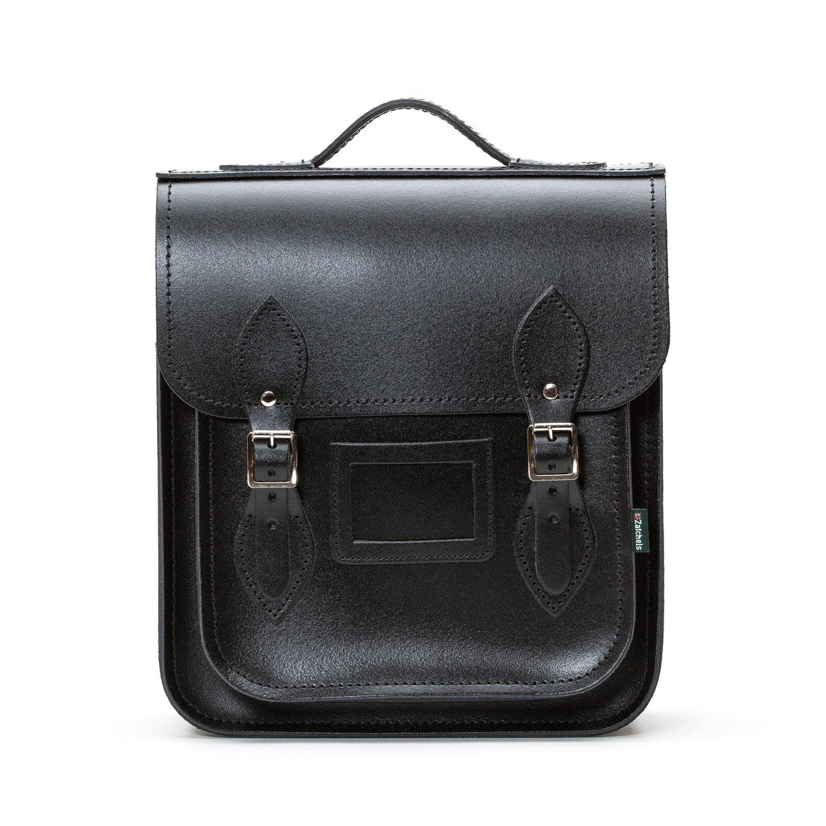 Handmade Leather City Backpack - Black