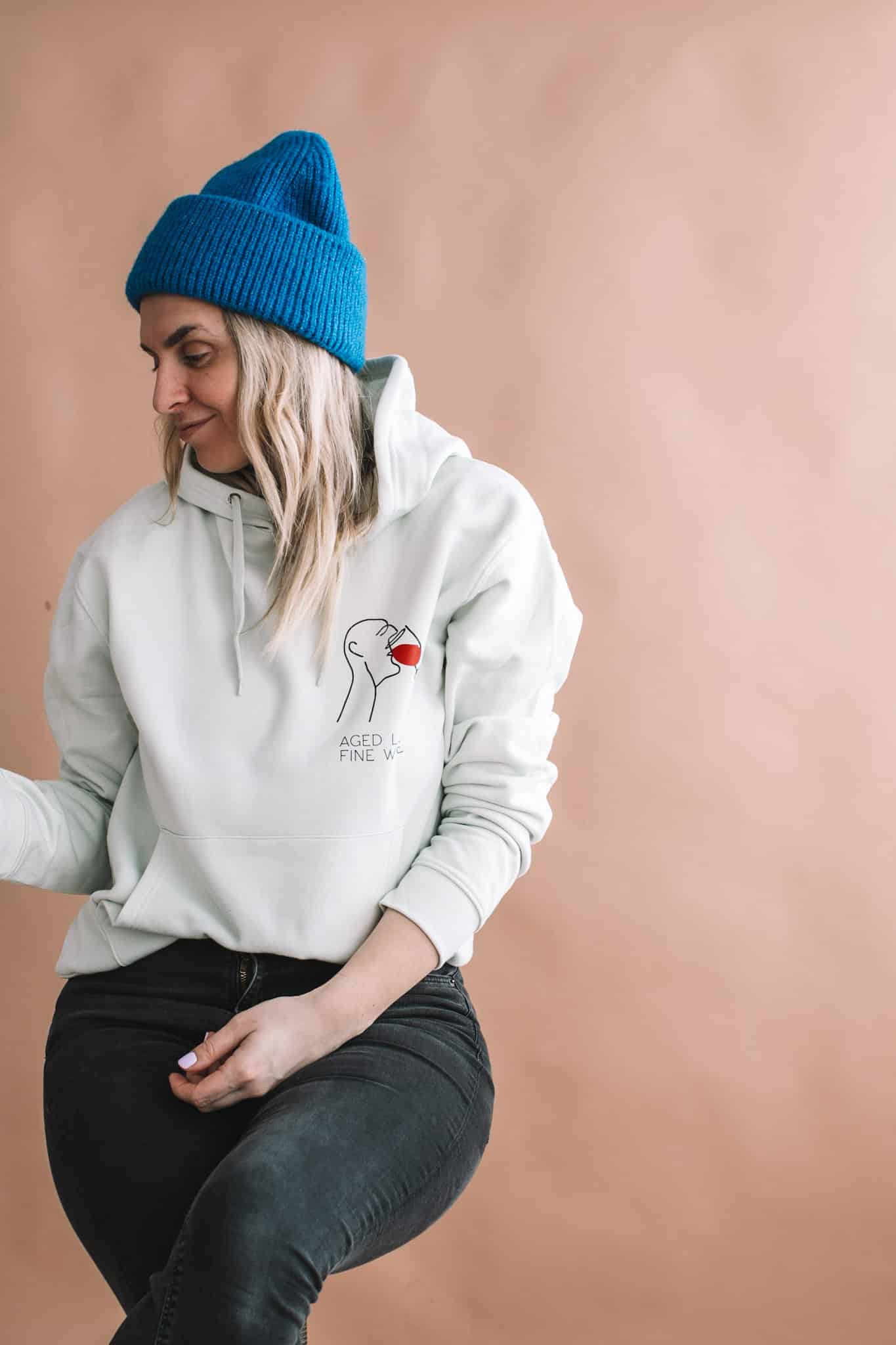 Aged Like Fine Wine Hoodie – Unisex & Eco-Friendly by Black Giraffe Brand at www.brixbailey.com