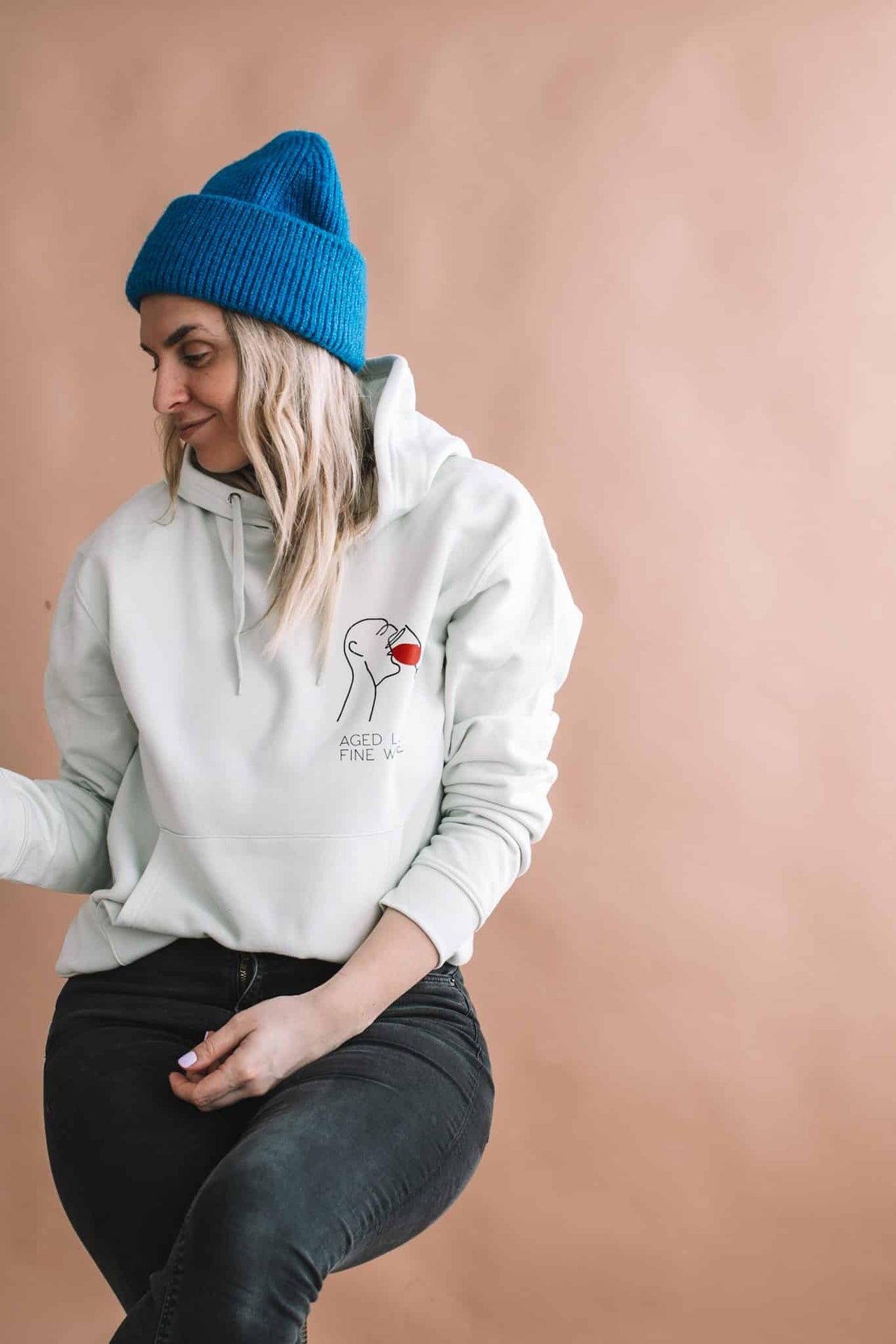 Aged Like Fine Wine Hoodie – Unisex & Eco-Friendly by Black Giraffe Brand at www.brixbailey.com