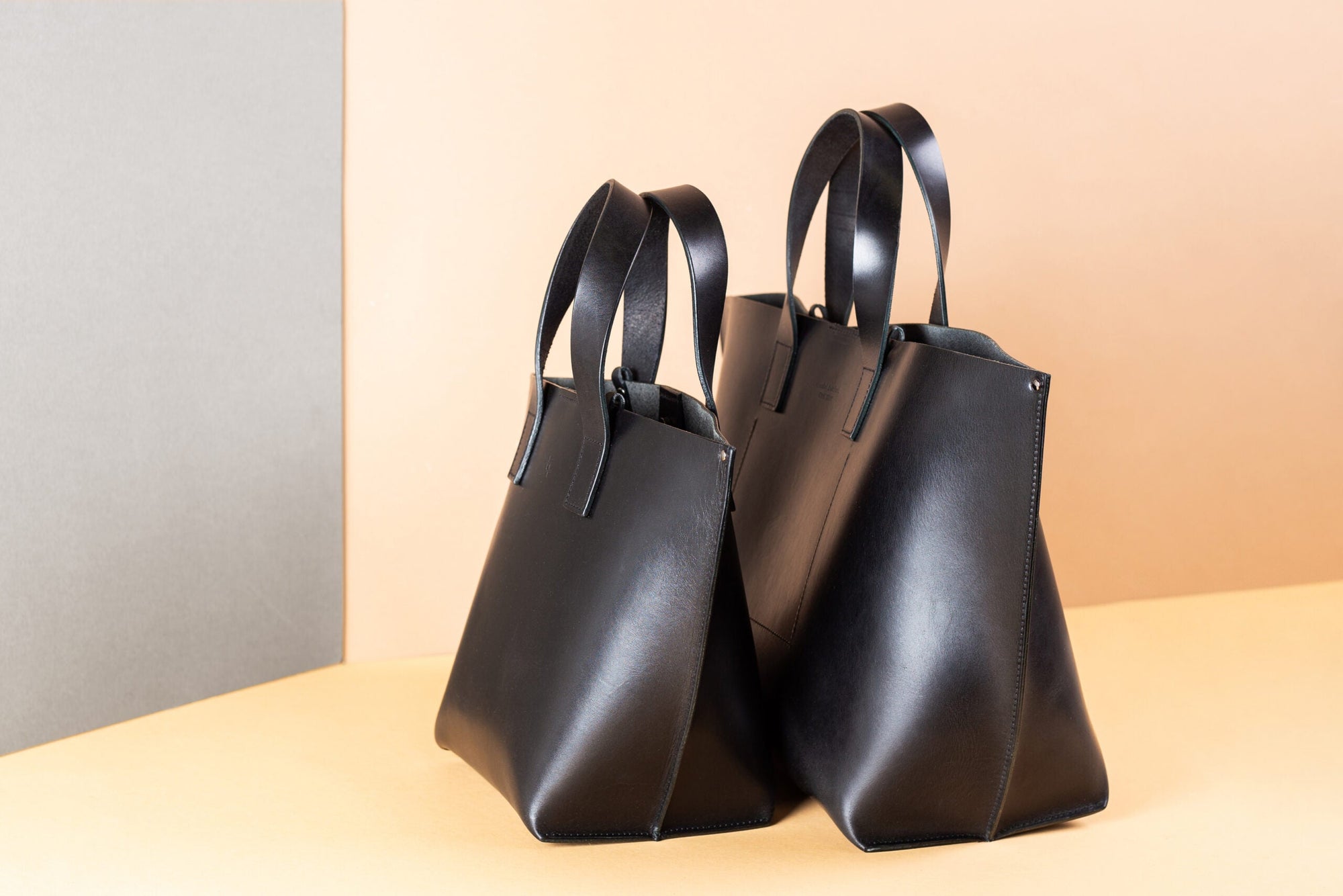 Spacious Black Bucket Tote Bag