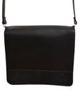Soft Tannery Leather Messenger - Black