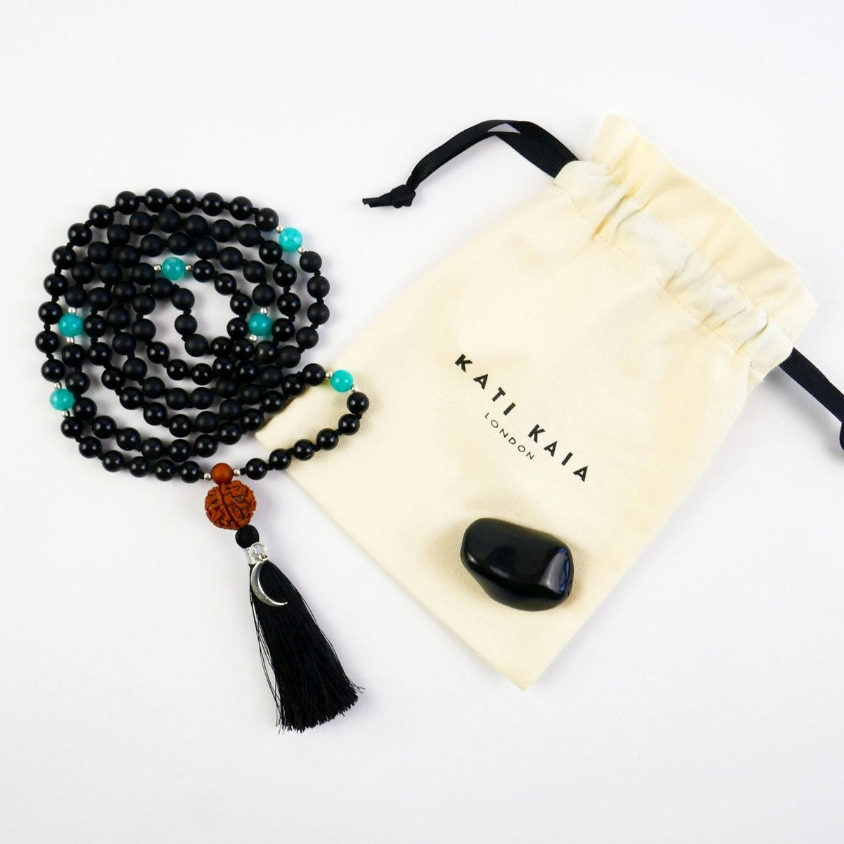 Black Obsidian Crystal Necklace - Nyx