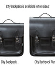 Handmade Leather City Backpack - Black