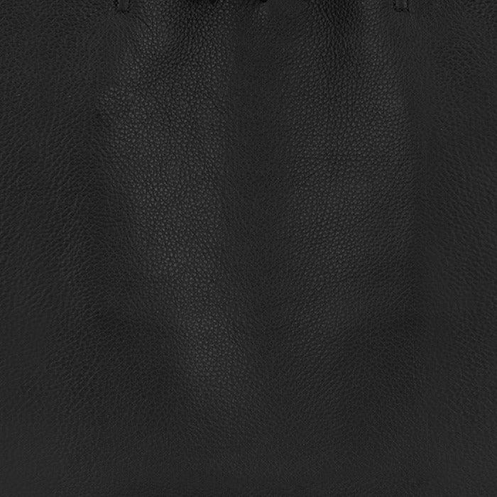 Black Small Pebbled Leather Backpack - Brix + Bailey