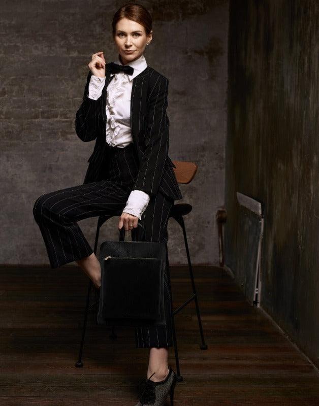 Black Soft Pebbled Leather Backpack – Versatile & Stylish by Sostter at brixbailey.com