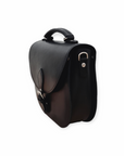Handmade Tannery Leather Saddle Bag - Black