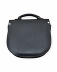 Handmade Tannery Leather Saddle Bag - Black