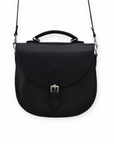 Handmade Tannery Leather Saddle Bag - Black