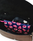 Handmade Tannery Leather Saddle Bag - Black