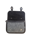 Midi Tannery & Tweed Satchel - Black