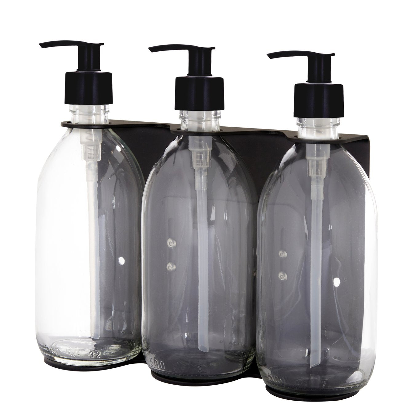 Black Triple Wall Mounted Soap Dispenser