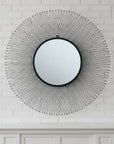 Large Black Wire Frame Wall Mirror