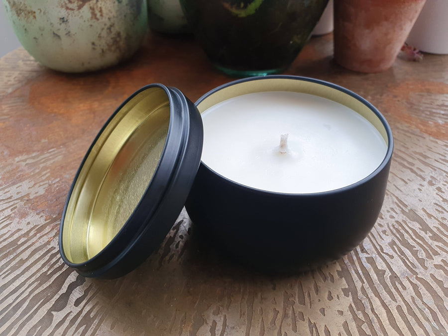 Luxury marine candle with amber, rock salt, driftwood, clean ozonic fragrance, best-selling coastal home scent by Ralph's Orchard at brixbailey.com