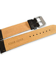 Black And Orange Leather Rally Watch Strap