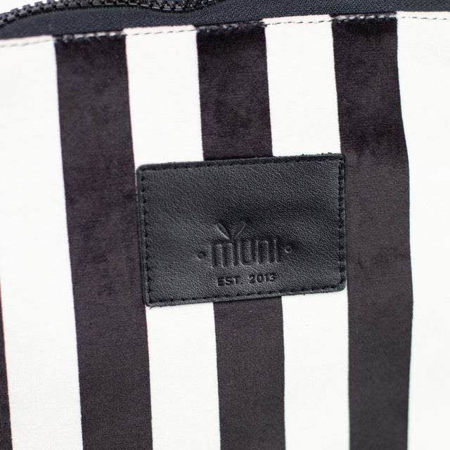 Kids Black and White Striped Backpack