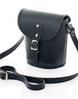 Handmade Leather Barrel Bag - Black