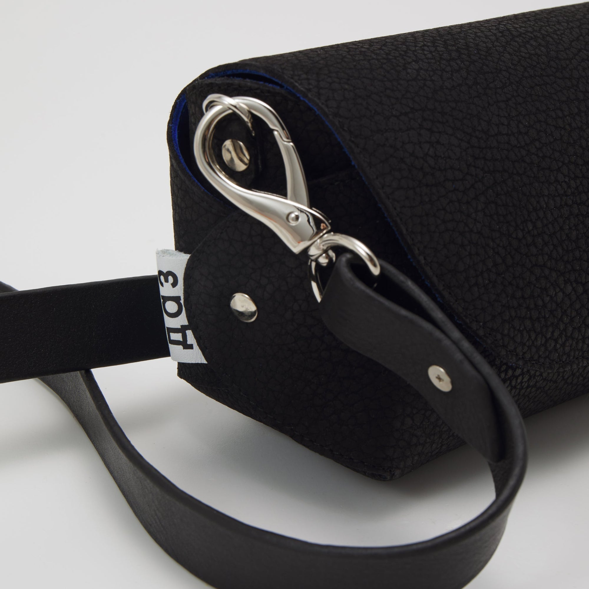 Handmade Black Leather Shoulder Bag